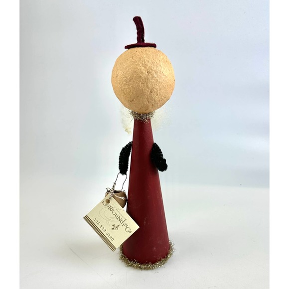 Vintage Santa Claus Tree Topper Santa With Cute Head Basket NWT 13" Hand Made - Picture 7 of 14